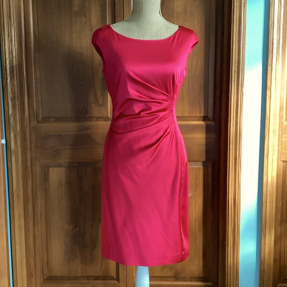 Ralph Lauren Cocktail Dress, Opera Red, Size 6